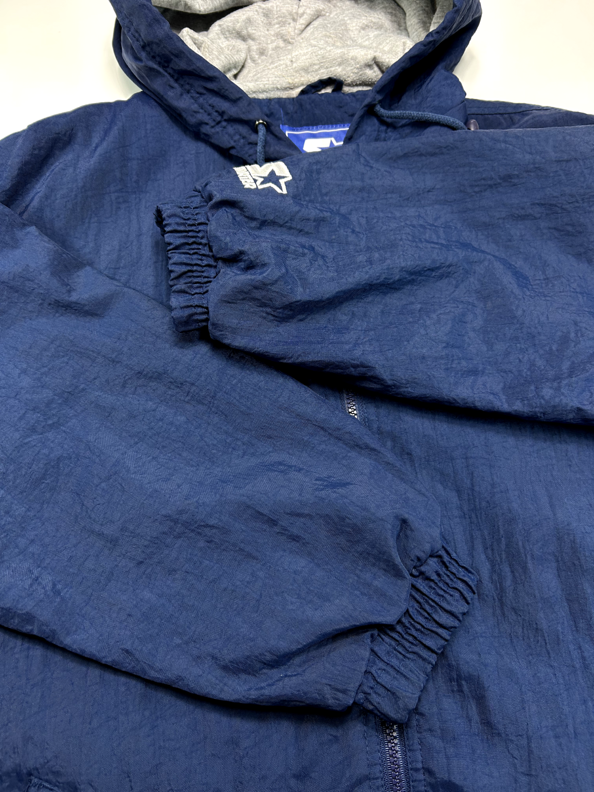 Vintage 90s Michigan Wolverines NCAA Insulated Pullover Starter Jacket Size Medium