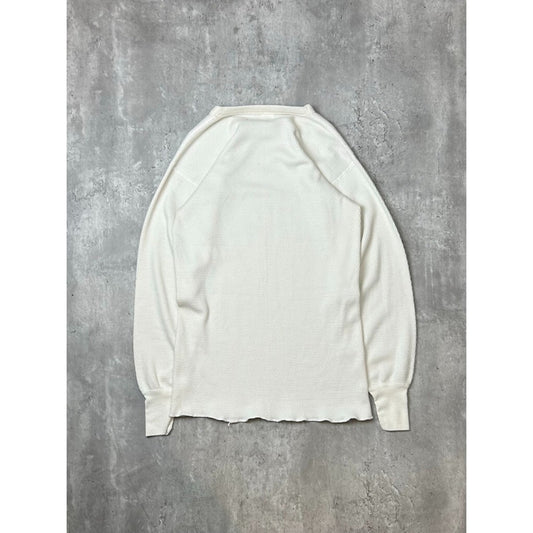 Vintage 1980s J.E. Morgan Thermal Print Long Sleeve T-Shirt Size XL White