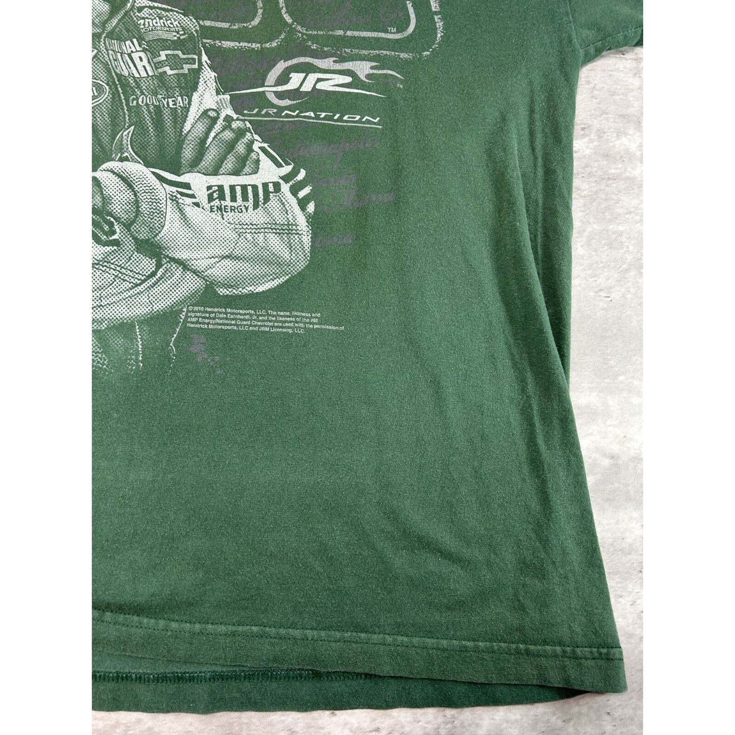 Dale Earnhardt Jr #88 Nascar Portrait Graphic Sprint Cup T-Shirt Size 2XL Green