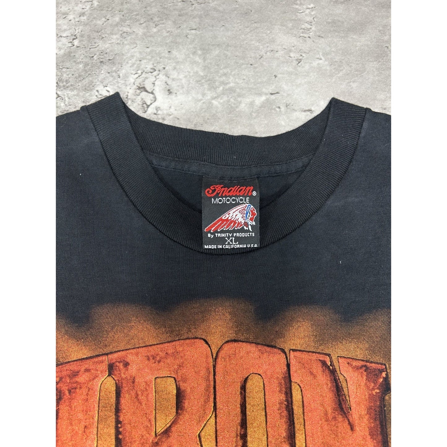 Vintage 1994 Indian Motorcycles Iron Redskin Motorcycle Graphic T-Shirt Sz XL
