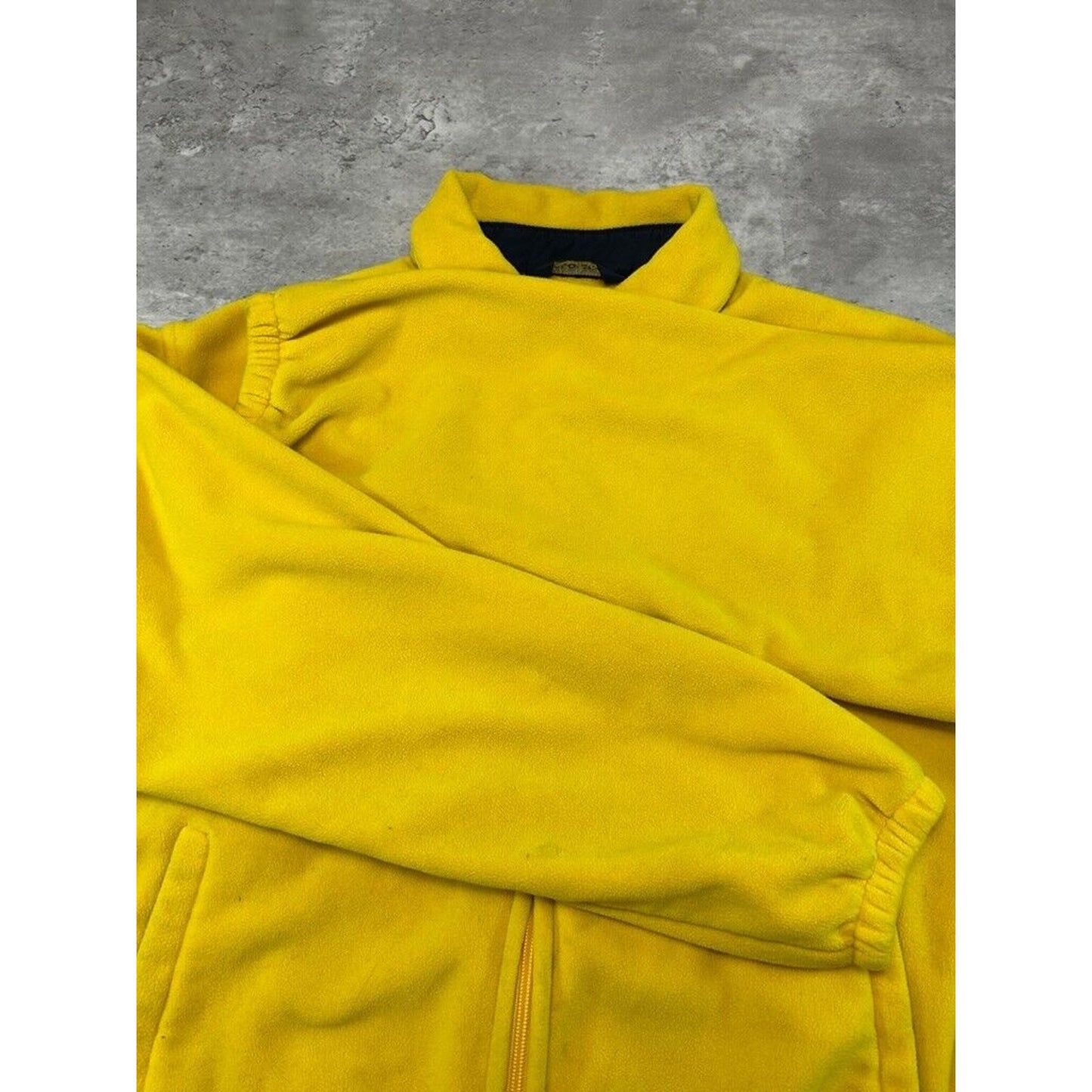 Vintage 90s Polo Golf Ralph Lauren Full Zip Fleece Sweatshirt Size Large Yellow