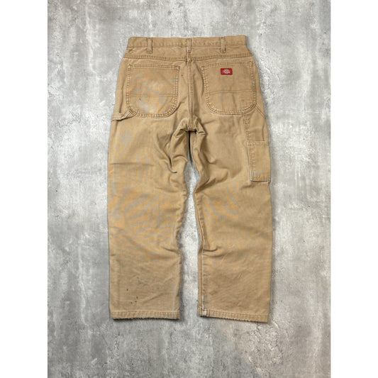 Vintage Dickies Canvas Workwear Carpenter Pants Size 33 Beige