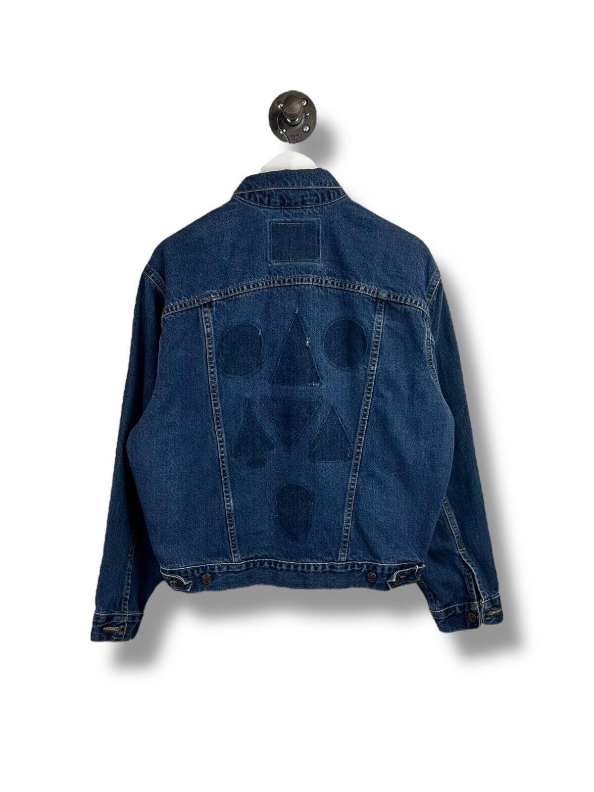 Vintage 90s Levis Red Tab Dark Wash Denim Type 3 Trucker Jacket Size Small Blue