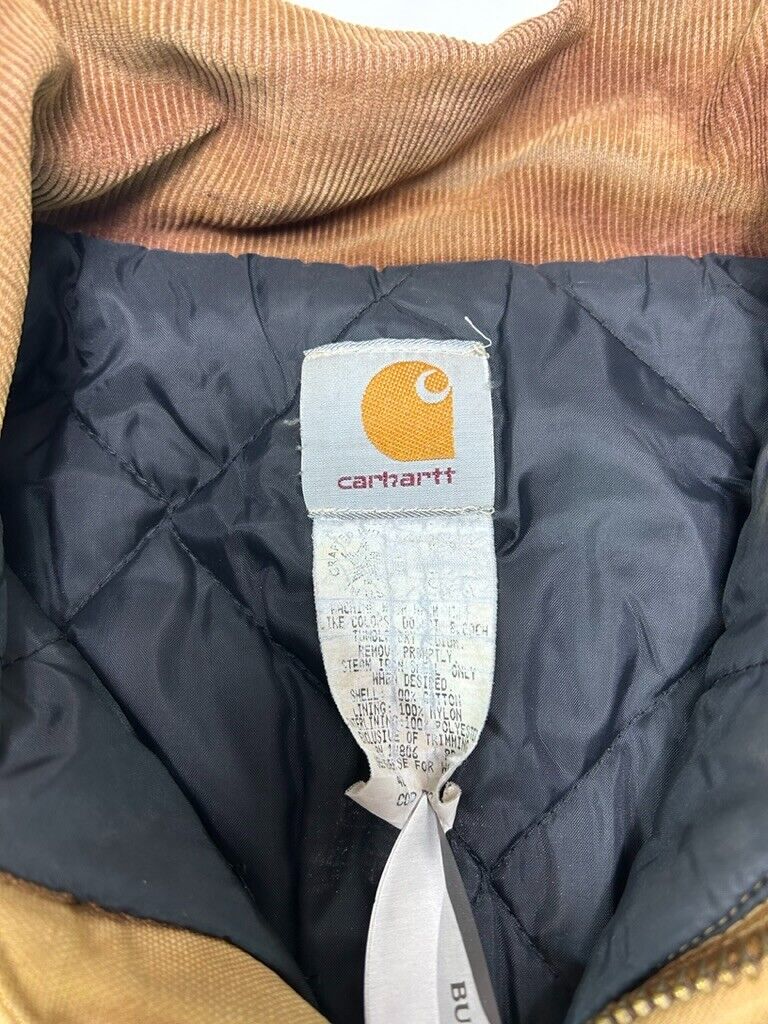 Vintage 90s Carhartt Quilted Lined Canvas Workwear Arctic Jacket Size Large