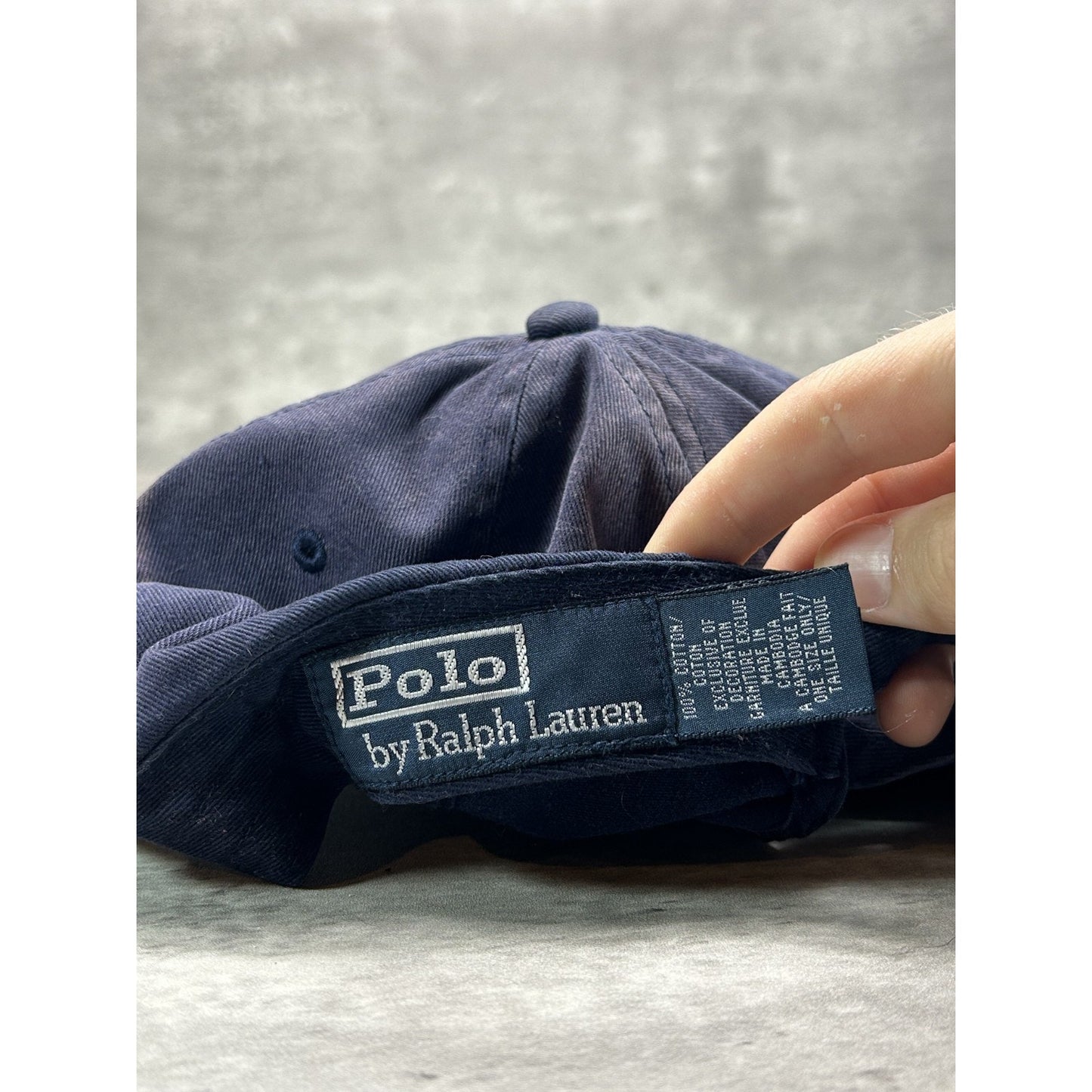 Vintage Polo Ralph Lauren Embroidered Pony Strapback Hat OSFA Blue