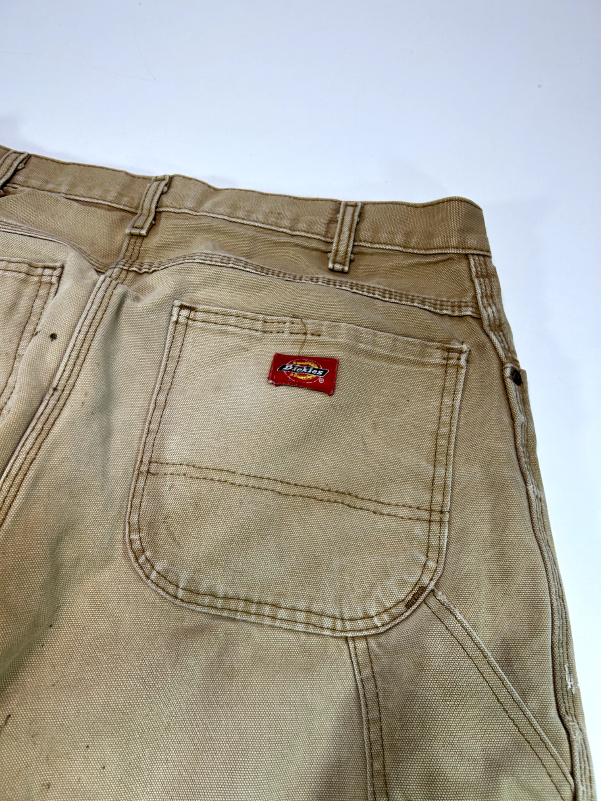 Vintage Dickies Canvas Work Wear Carpenter Pants Size 32W Beige