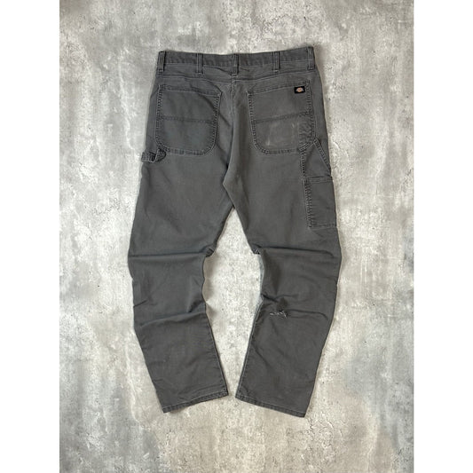 Dickies Flex Canvas Workwear Carpenter Pants Size 37 Gray