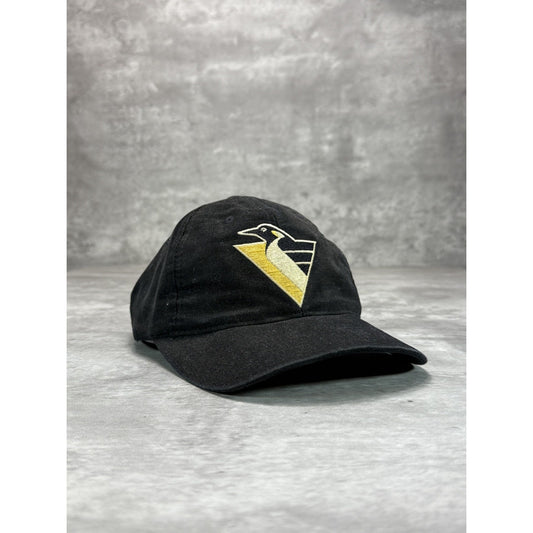 VTG 90s Pittsburgh Penguins NHL Sports Specialties Plain Logo Strapback Hat OSFA