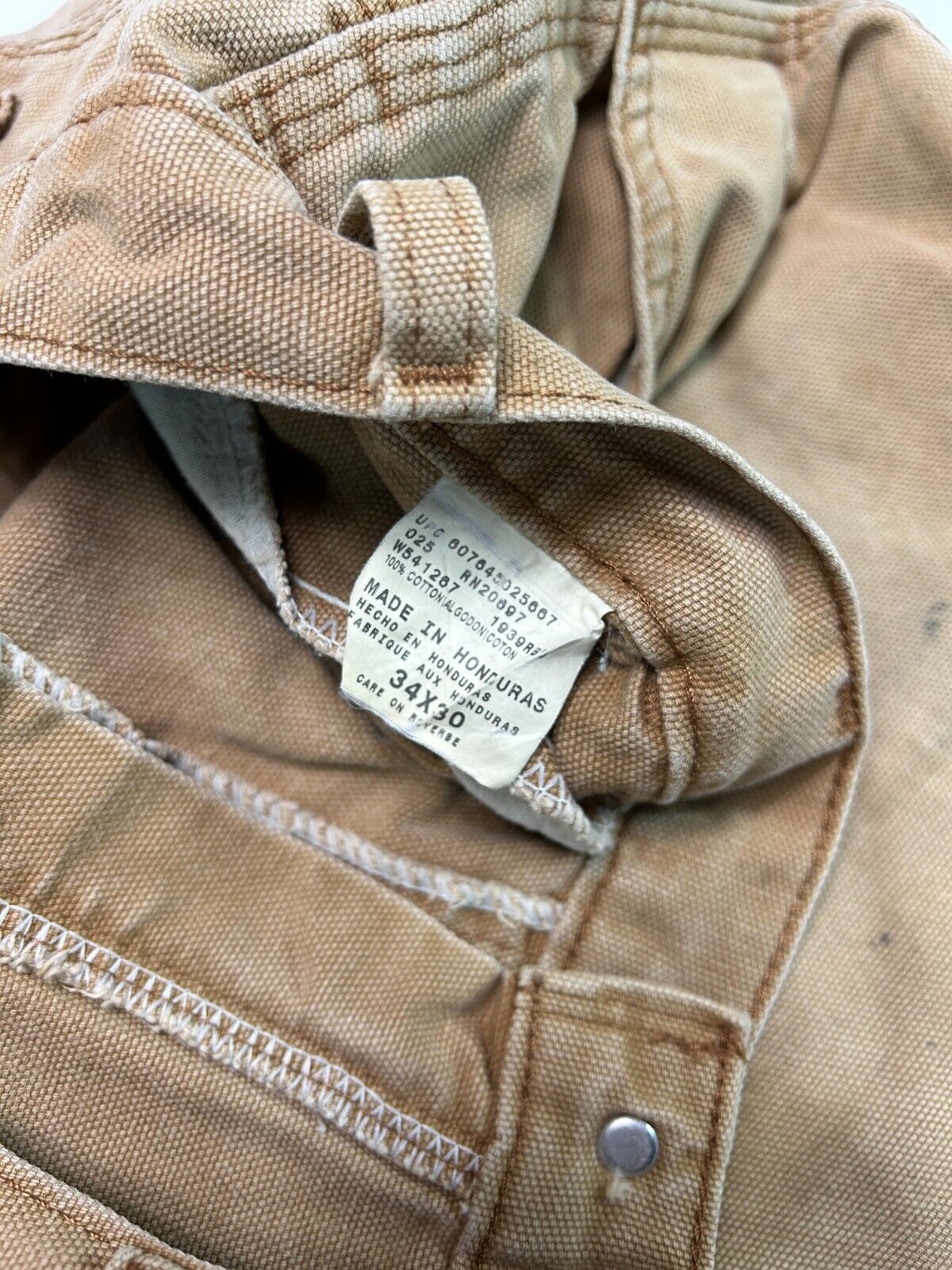 Vintage Dickies Canvas Work Wear Carpenter Pants Size 32W Beige
