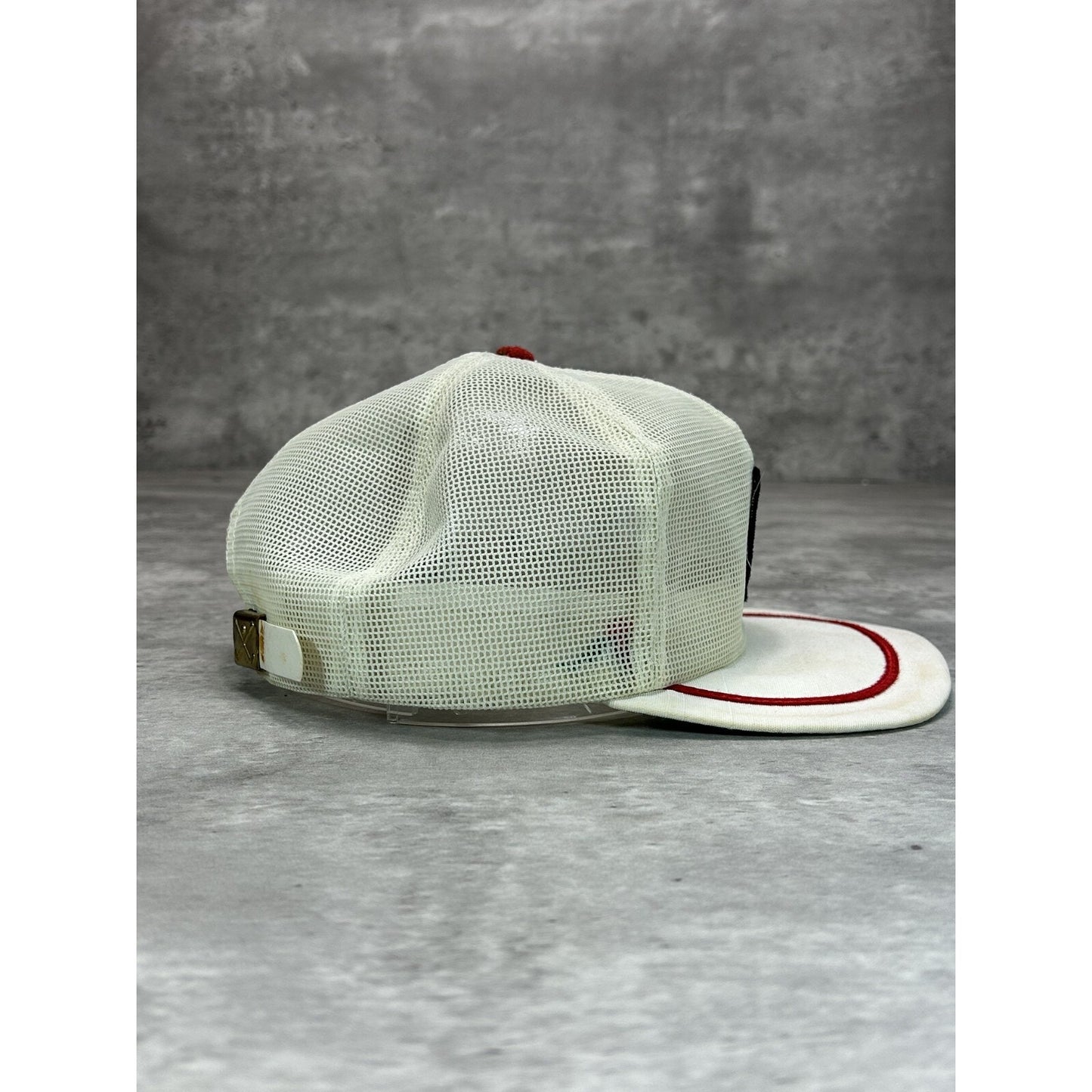 Vintage 1980s Oakland Hills Country Club PGA Mesh Snapback Hat OSFA White