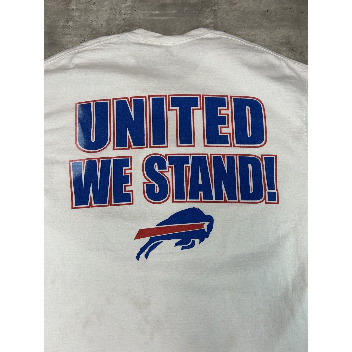 Vintage 90s Buffalo Bills NFL Open Up A Can Of Whoop Ass Cartoon T-Shirt Size XL
