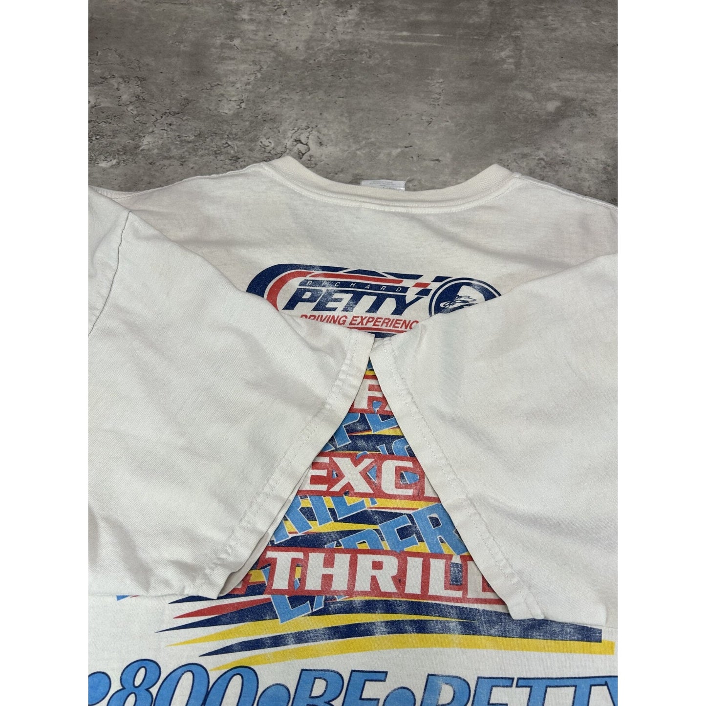 Vintage 90s Richard Petty #43 Nascar Be Petty Graphic T-Shirt Size XXL White