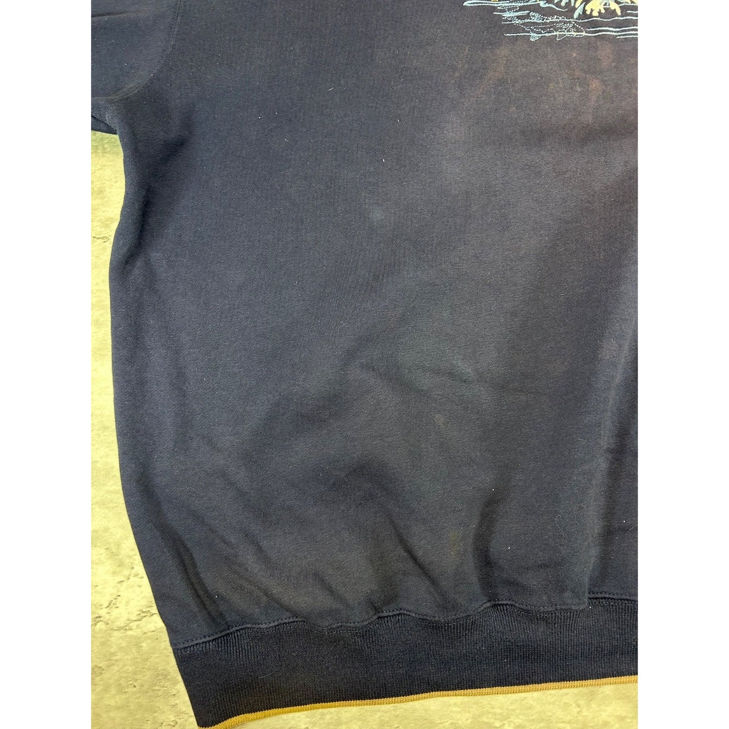 Vintage Bass FIshing Embroidered Fish Nature Crewneck Sweatshirt Size 2XL