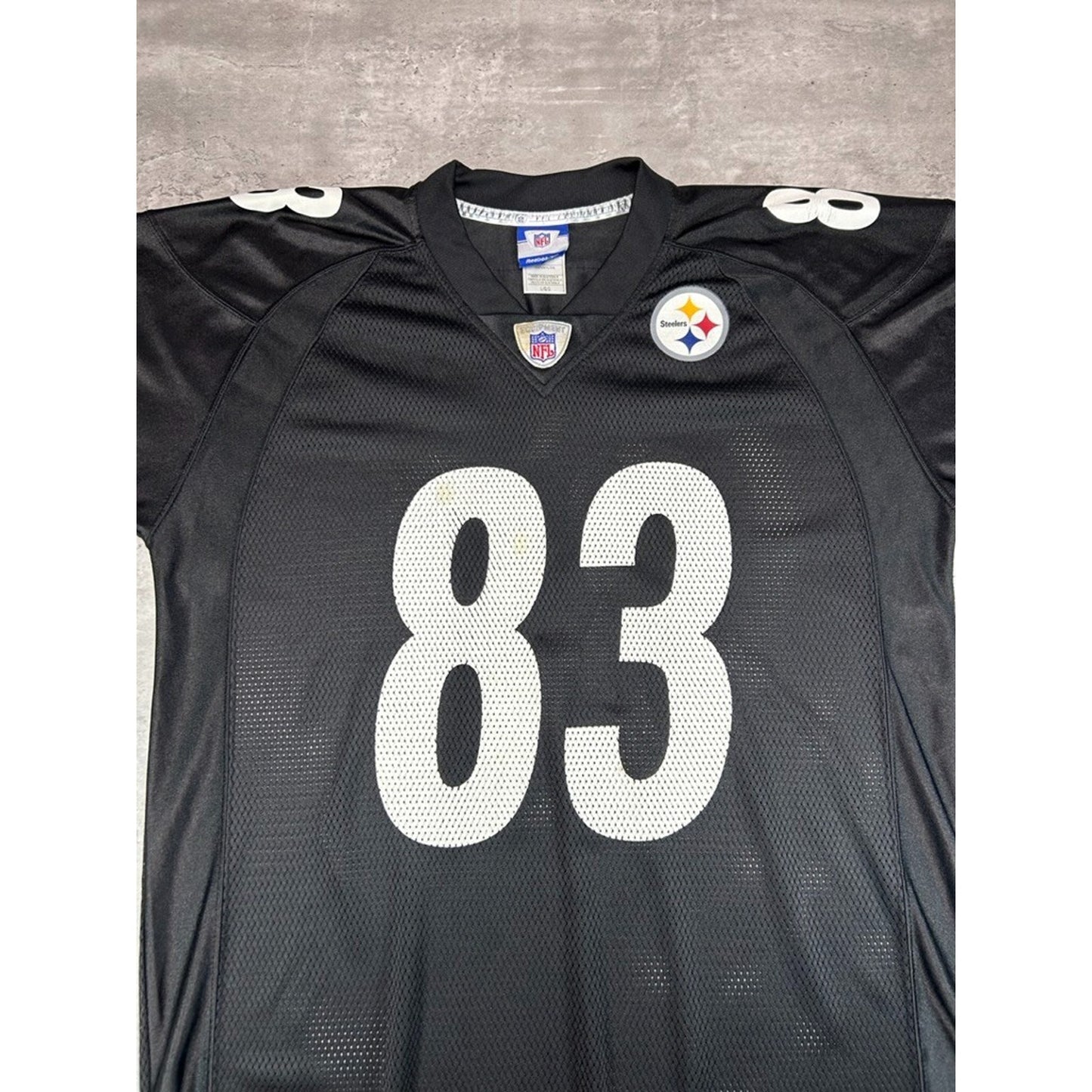 Vintage Heath Miller #83 Pittsburgh Steelers Reebok Football Jersey Size Large