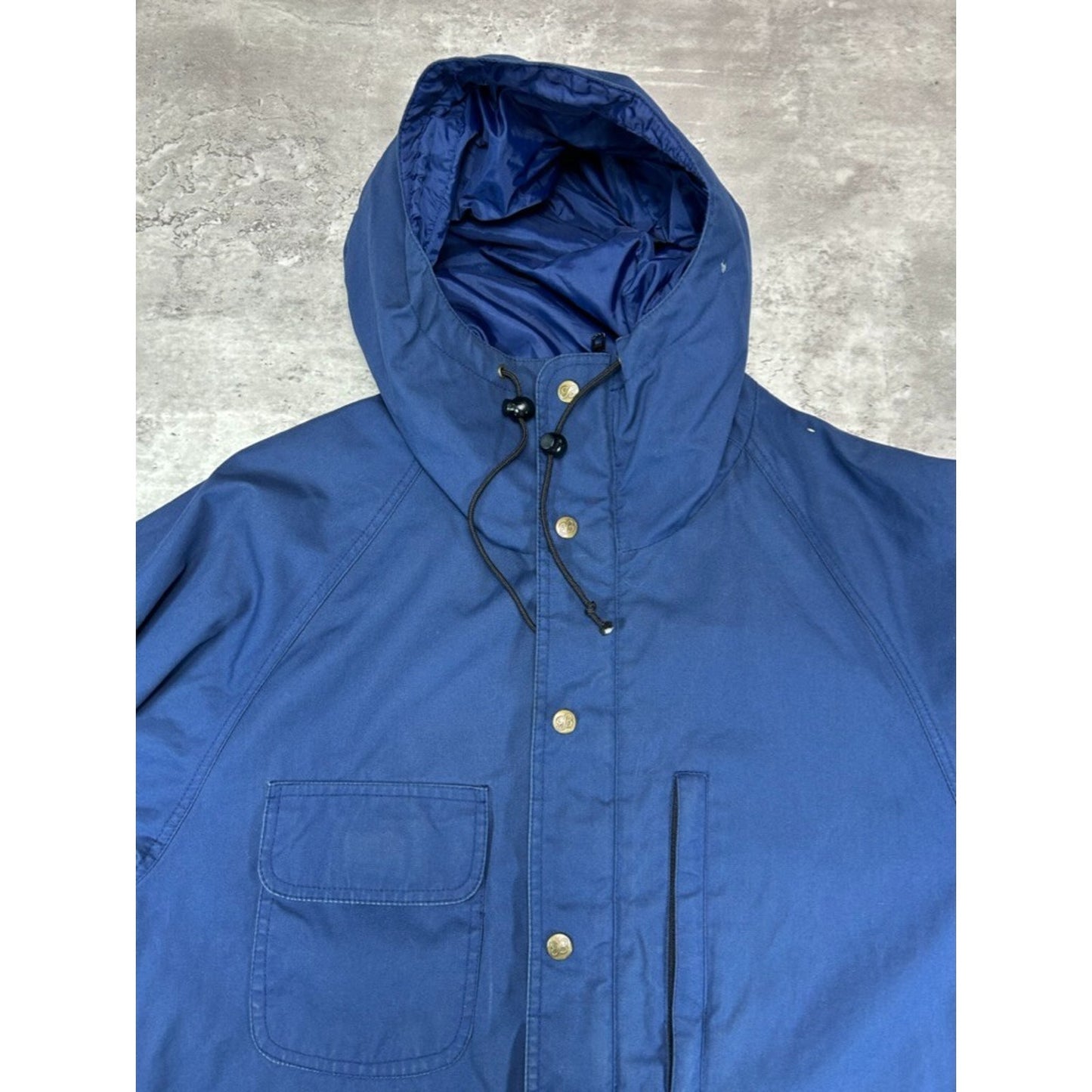 Vintage Eddie Bauer Full Zip Multi-Pocket Long Jacket Size Large