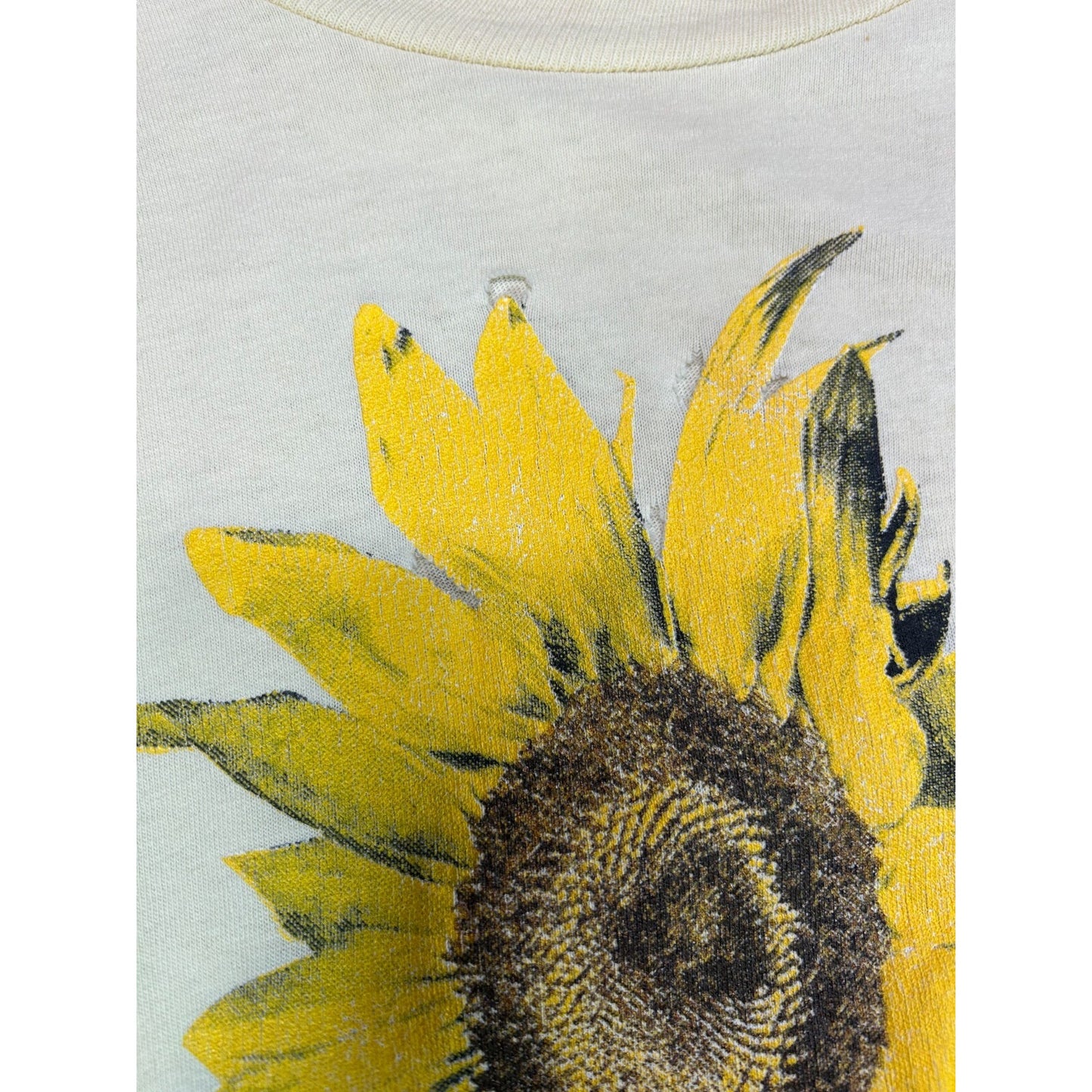 Vintage 80s/90s Rain Sun & Wind Sunflower Nature Graphic T-Shirt Size Large