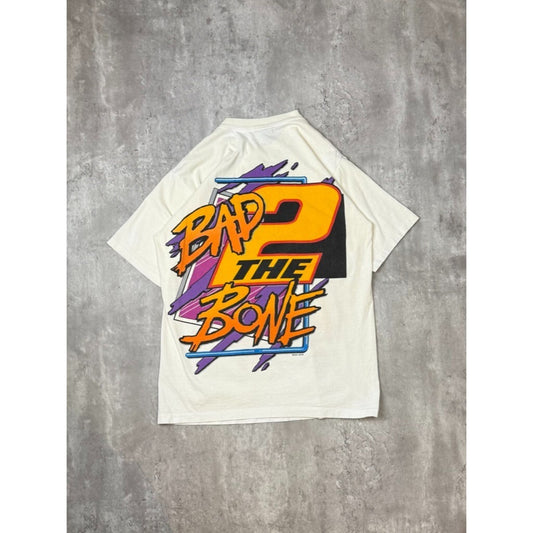 Vintage 90s Rusty Wallace Miller Lite Bad 2 The Bone Nascar Racing T-Shirt Sz L
