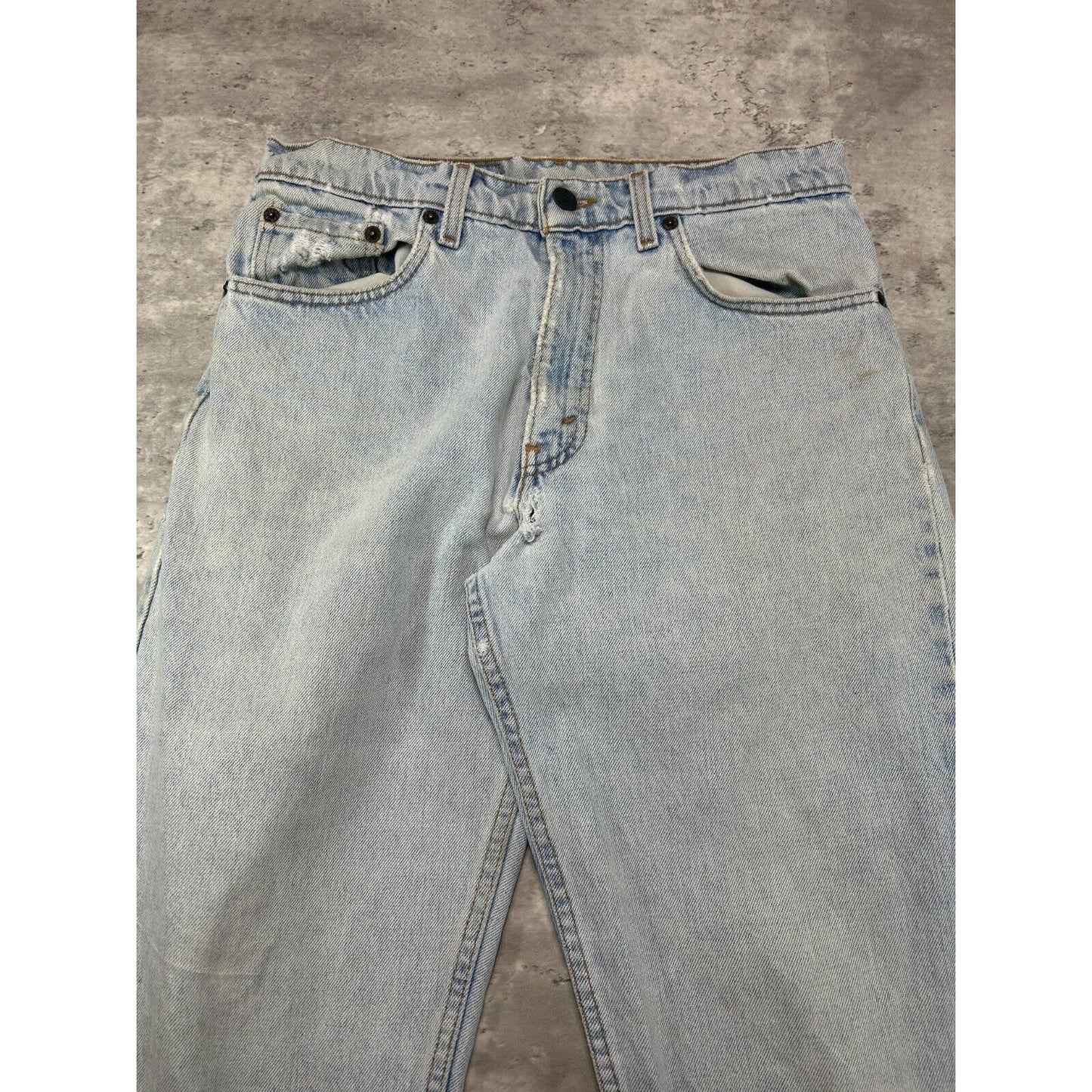 Vintage 90s Levis 550 Red Tab Relaxed Fit Light Wash Pants Size 30 Blue