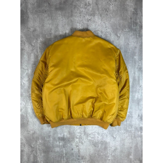 Vintage Y2K Southpole Nylon Full Zip Bomber Jacket Size XL Yellow