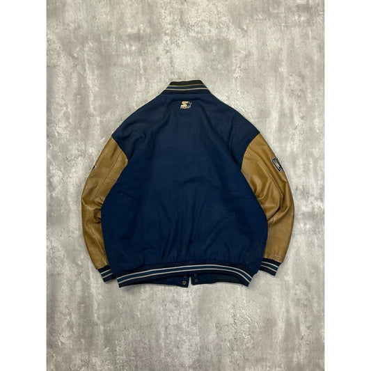 Vintage 90s Toronto Maple Leafs NHL Embroidered Starter Bomber Jacket Size XL