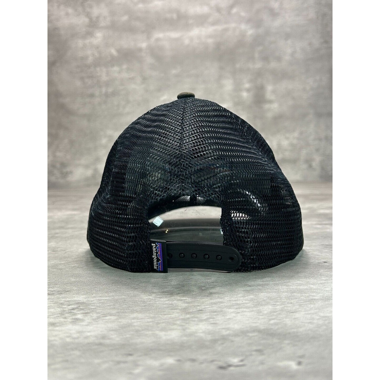 Vintage Patagonia Embroidered Logo Trucker Snapback Hat OSFA Black