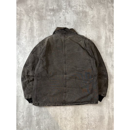 Vintage Carhartt Insulated Canvas Workwear Arctic Jacket Size 2XL Black