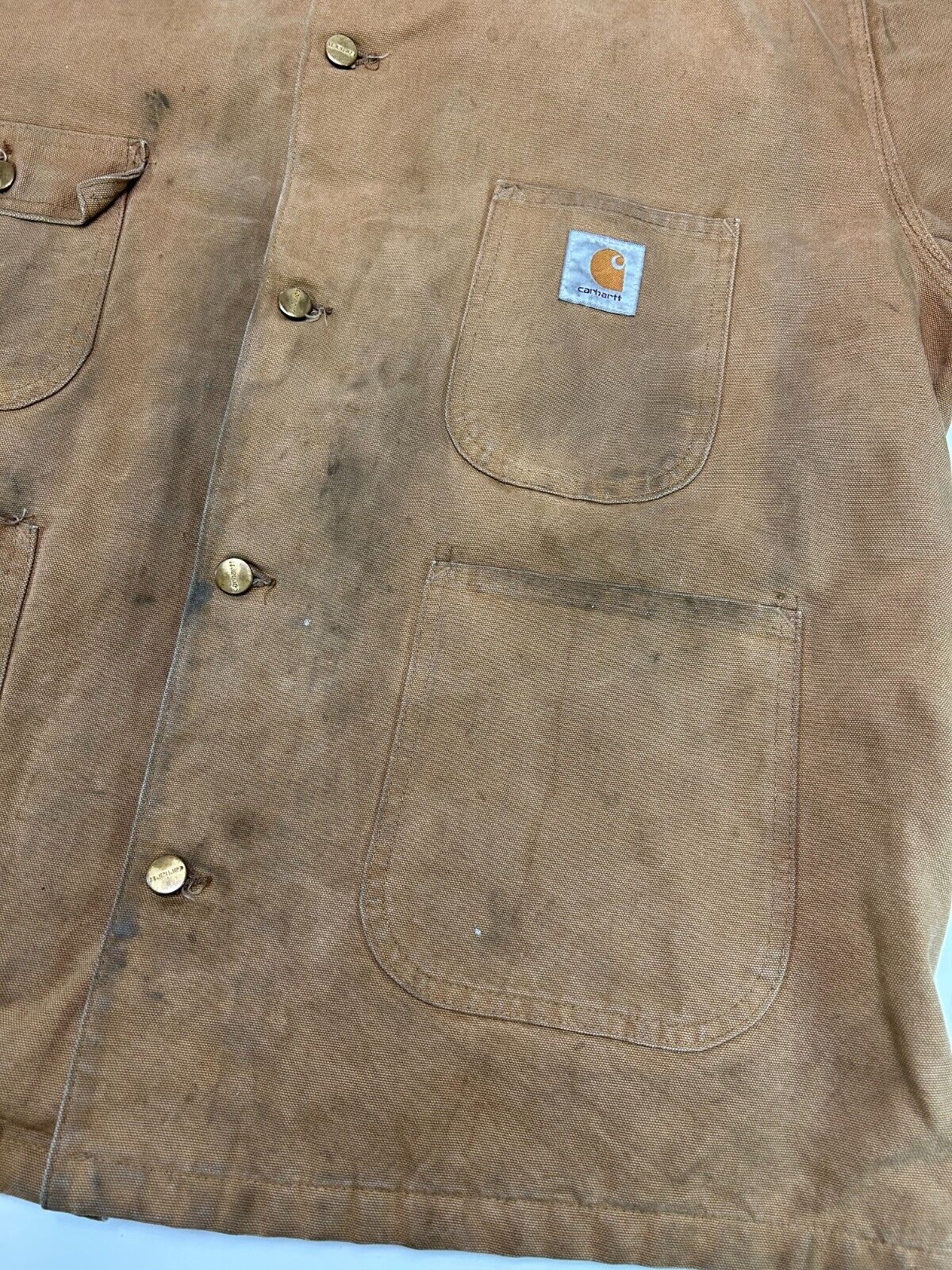 Vintage 80s/90s Carhartt Quilted Lined Canvas Workwear Chore Jacket Size XL