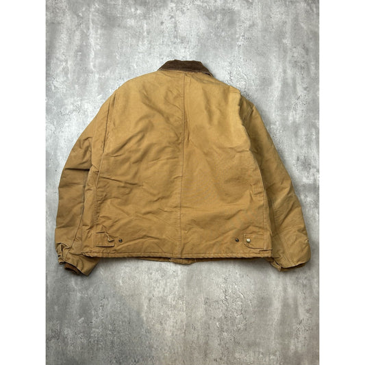 Vintage 90s Workn' Sport Insulated Canvas Workwear Arctic Jacket Size XL Beige