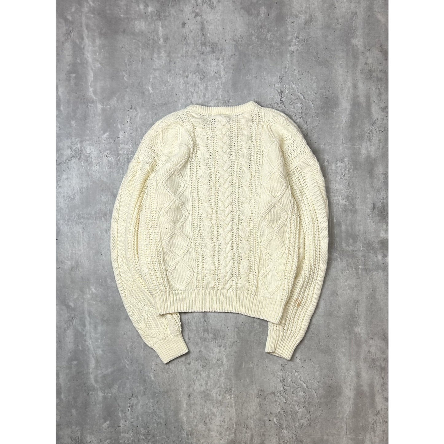 Vintage 1980s/90s Carriage Court Cable Knit Pullover Ribbed Sweater Size Medium