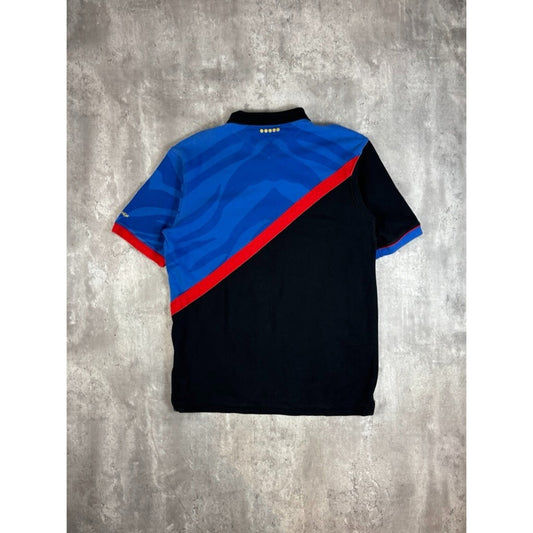 Vintage Y2K Coogi Embroidered Tiger 1/4 Polo Button Up Shirt Size XL