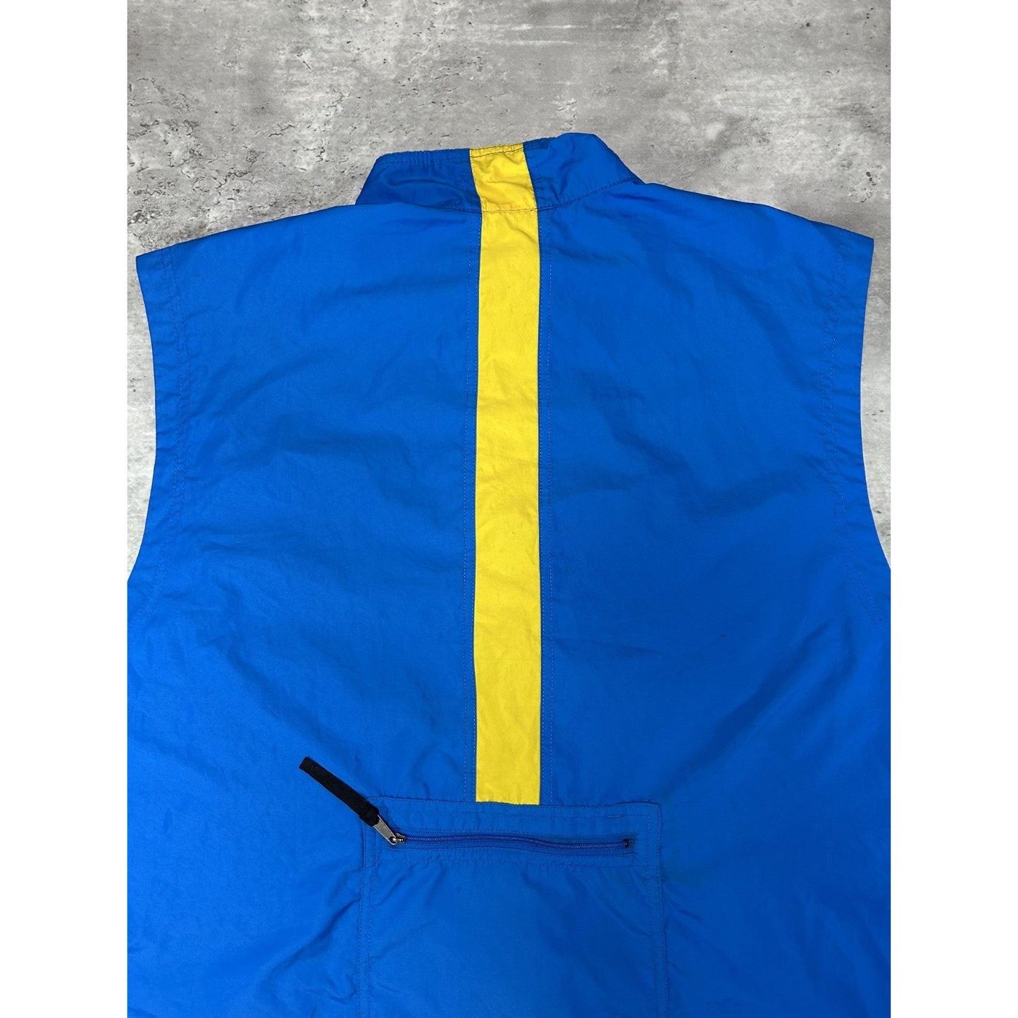 Vintage 90s Nike ACG Embroidered Logo Full Zip Running Vest Size XL Blue