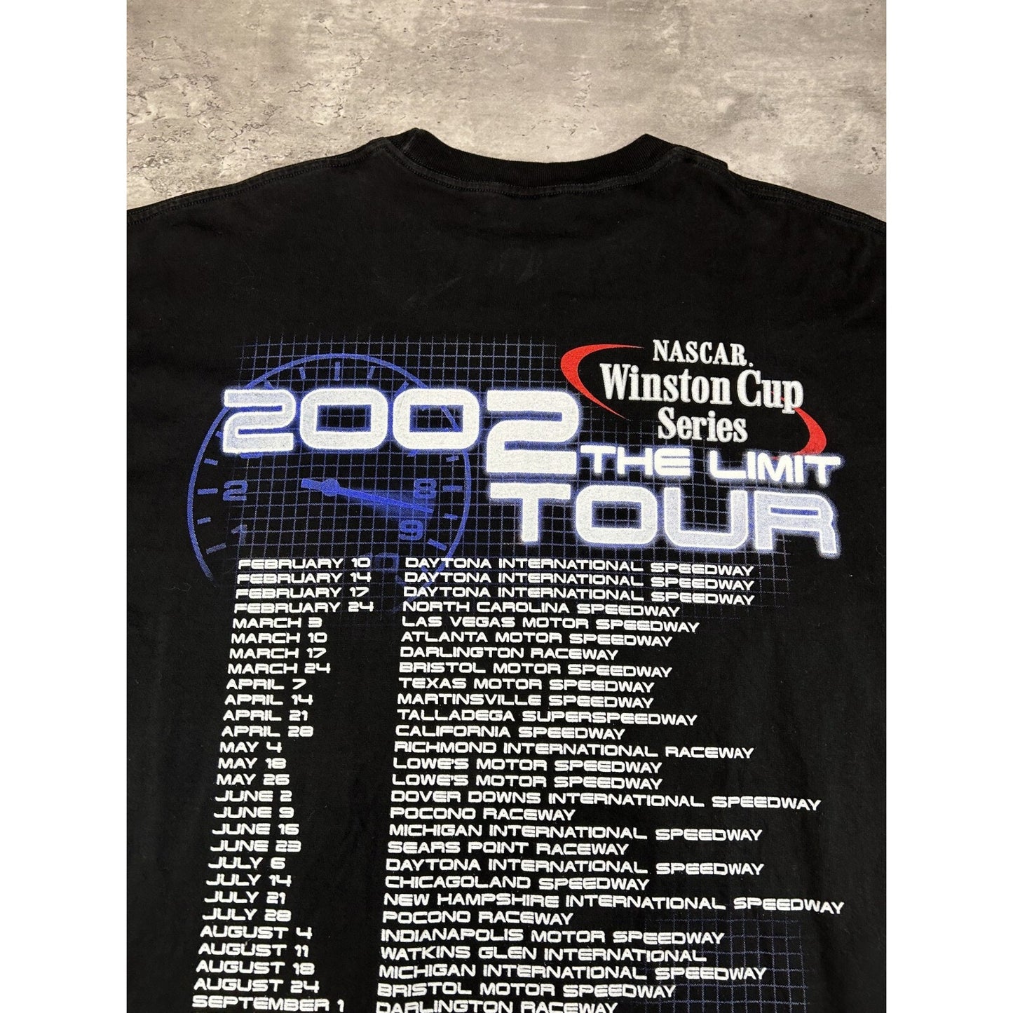 Vintage 2002 Nascar Winston Cup The Limit Tour Big Graphic T-Shirt Size 2XL
