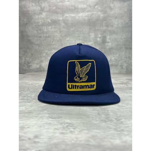 Vintage 80s/90s Ultramar Graphic Spellout Logo Foam Snapback Hat OSFA