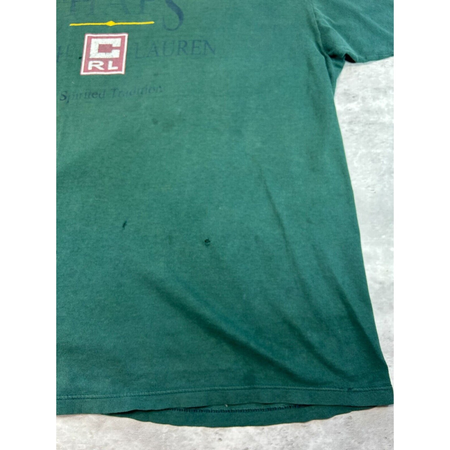 Vintage 90s Chaps Ralph Lauren The Spirited Tradition Graphic T-Shirt Size XL