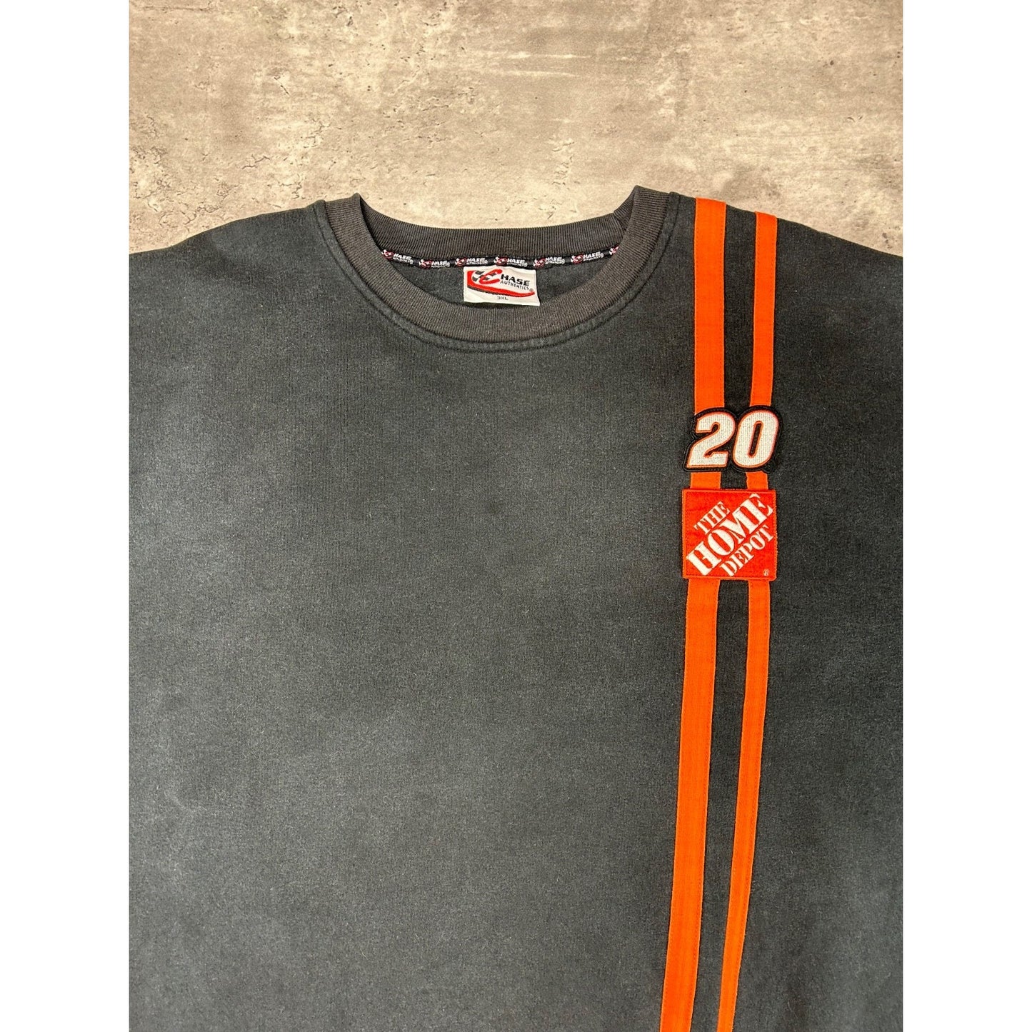 Vintage TOny Stewart #20 Home Depot Racing Nascar Embroidered Sweatshirt Sz 3XL