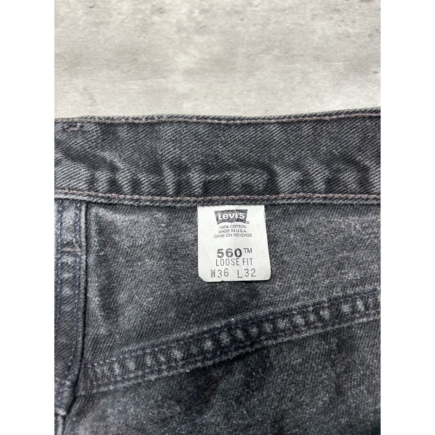 Vintage 90s Levis 560 Red Tab Black Denim Pants Size 35