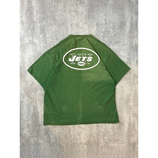 Vintage New York Jets NFL Nike Middle Swoosh Spellout T-Shirt Size XL