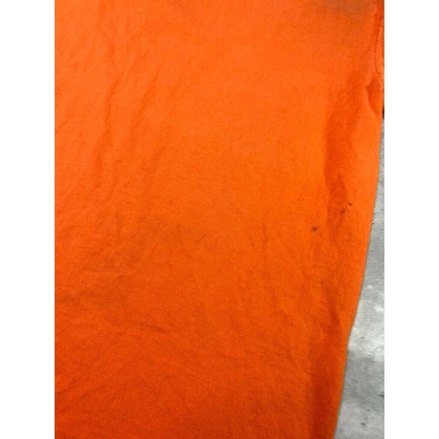 Vintage Harley Davidson Embroidered Spell Out Distressed T-Shirt Size XXL Orange
