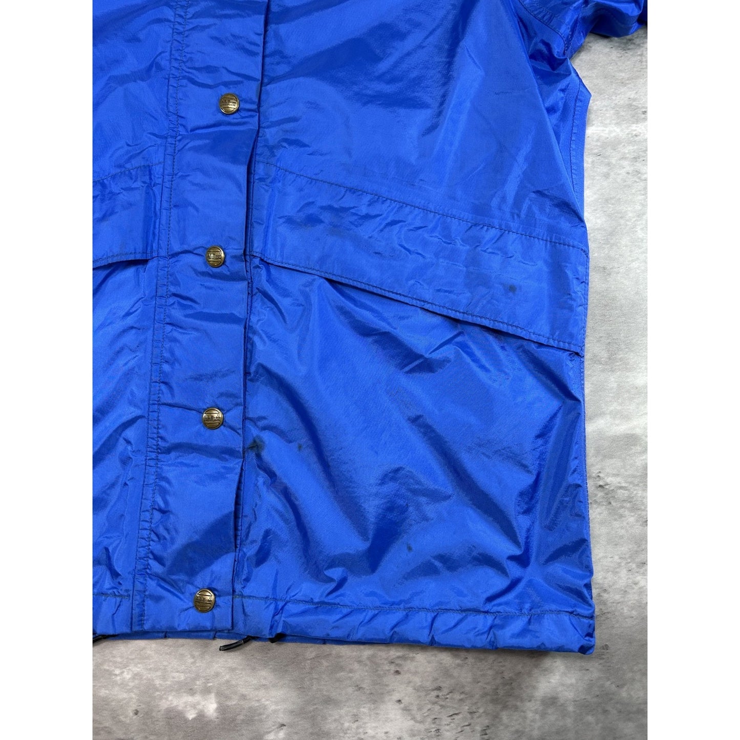 Vintage Womens 80s/90s L.L. Bean Nylon Full Zip Hooded Windbreaker Jacket Size M