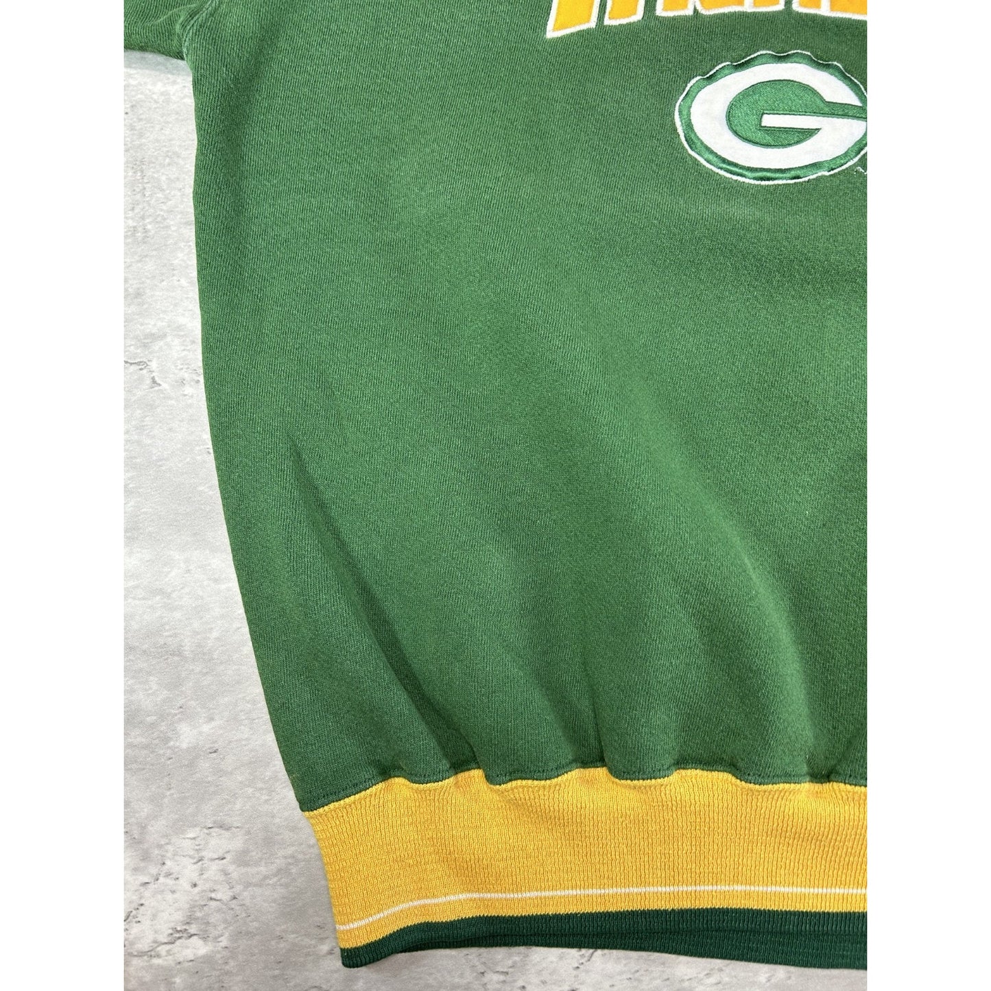 Vintage 90s Green Bay Packers NFL Embroidered Spellout Football Sweatshirt Sz XL