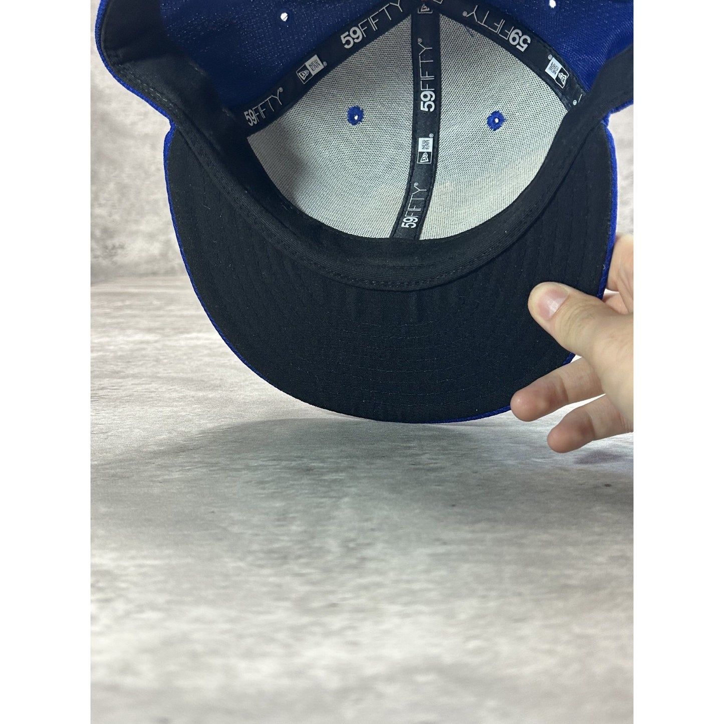 New York Mets MLB Embroidered Logo Baseball Fitted Hat 7 3/8 Blue