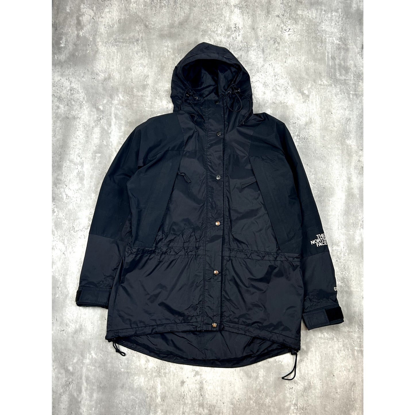 Vintage The North Face TNF Pit Zip Nylon Full Zip Ski Jacket Size Medium Black
