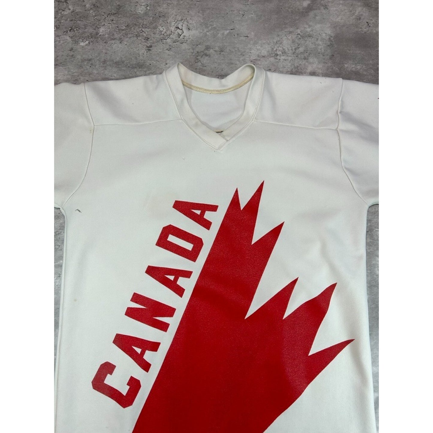 Vintage 1976 #7 Canada Cup Hockey Jersey Size Medium White