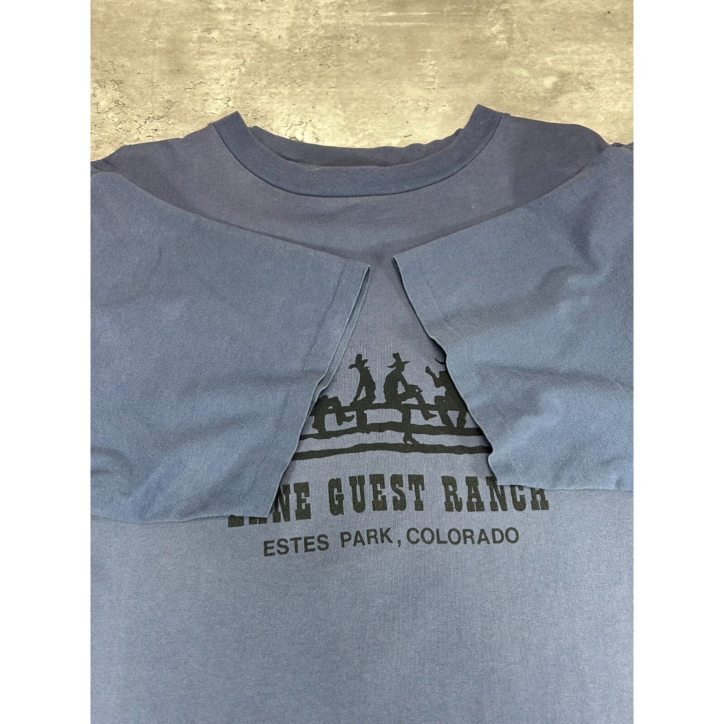 Vintage 1990s Lane Quest Ranch Cowboy Graphic Destination T-Shirt Size XL