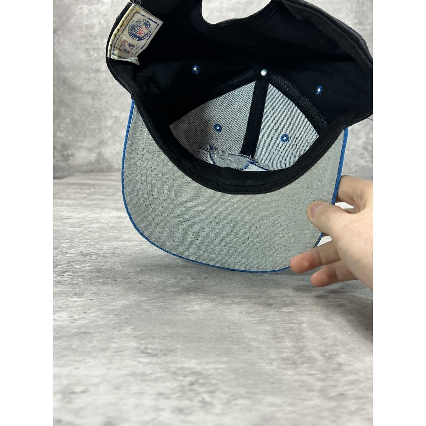 Vintage Carolina Panthers NFL Embroidered Football Logo 7 Snapback Hat OSFA