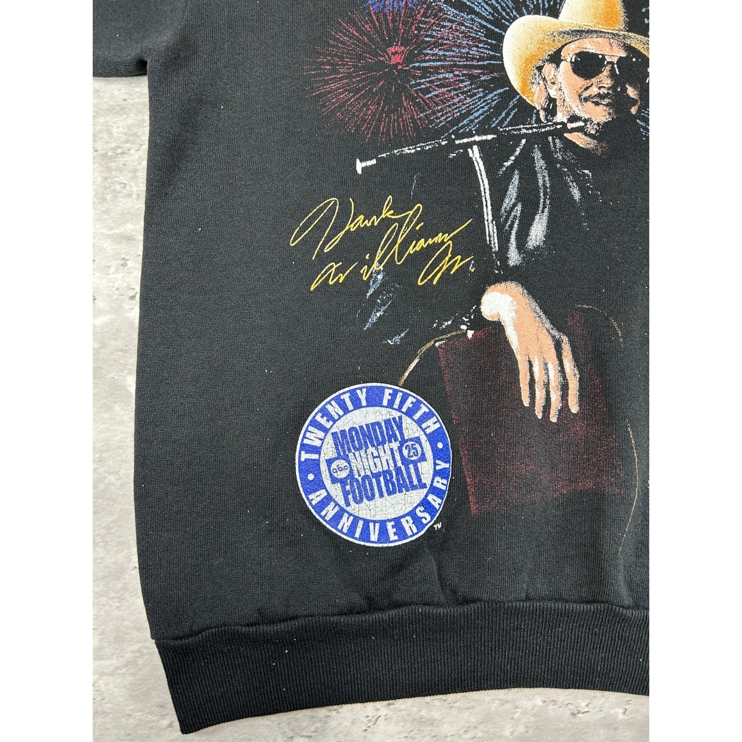 Vintage 90s Hank Williams Jr NFL Monday Night Football Sweatshirt Size Large