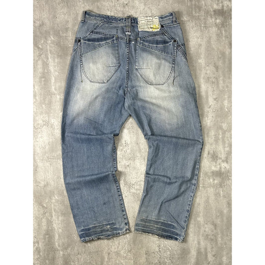 Vintage Y2K Akademiks Light Wash Baggy Fit Denim Pants Size 40 Blue