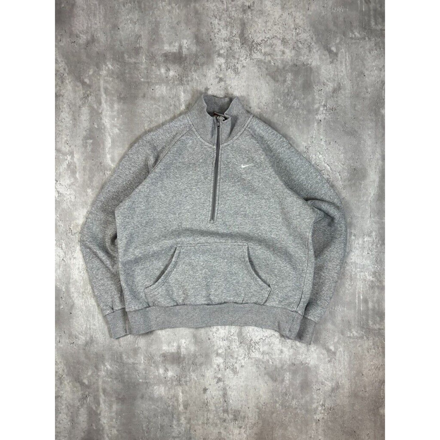 Vintage Womens Nike Embroidered Swoosh 1/2 Zip Pullover Sweatshirt Size XL Gray