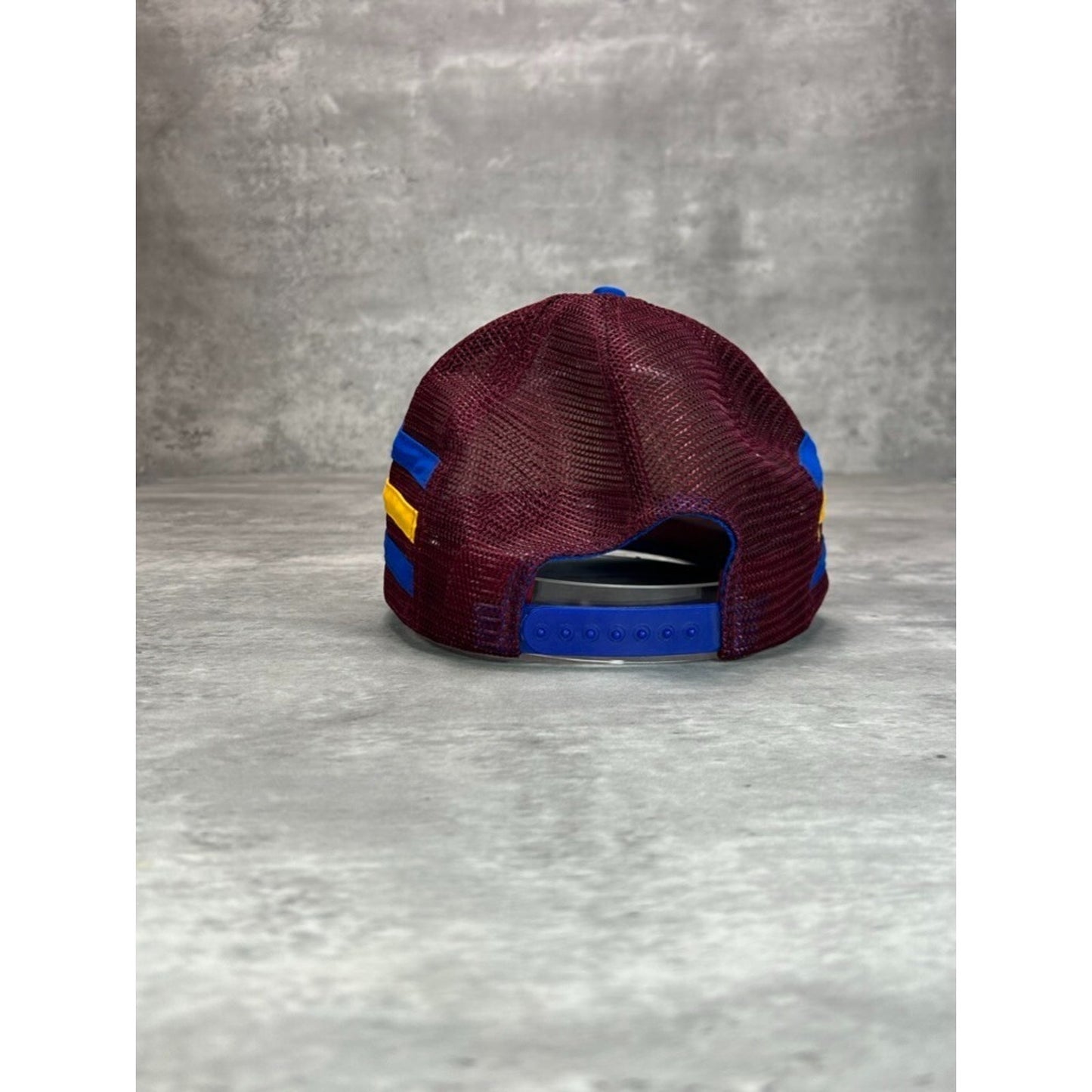 Vintage 80s Kansas Jayhawks NCAA Three Stripe Trucker Snapback Hat OSFA