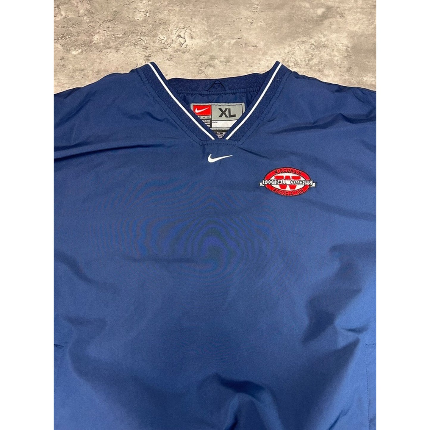 Vintage Y2K Nike Wisconsin Football Coaches Pullover Windbreaker Jacket Sz XL
